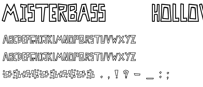 MisterBass    hollow font